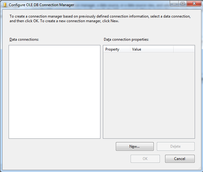 Configure OLE DB Connection Manager